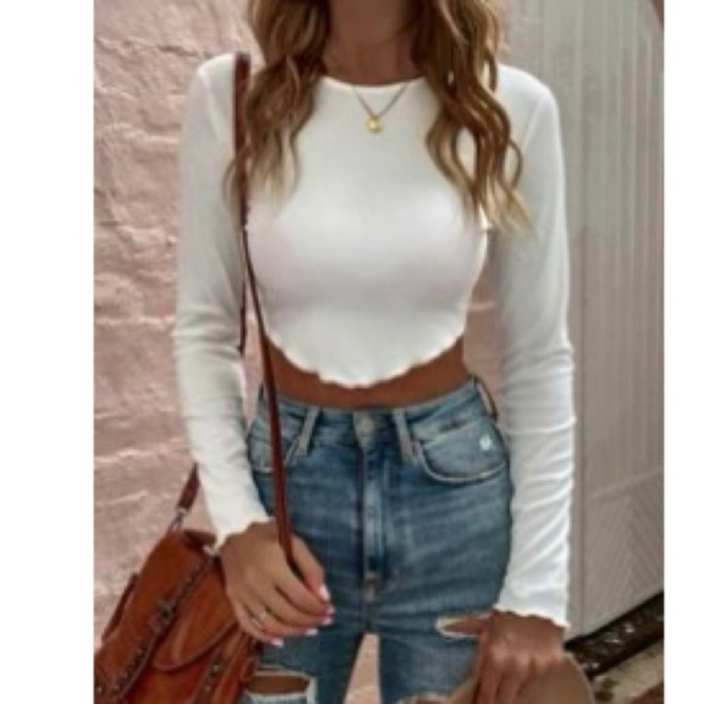 Long sleeve crop shirt